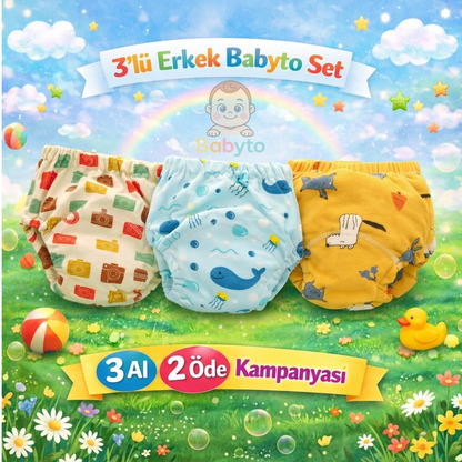 Babyto® Tuvalet Eğitim Külotu (%100 Pamuk)