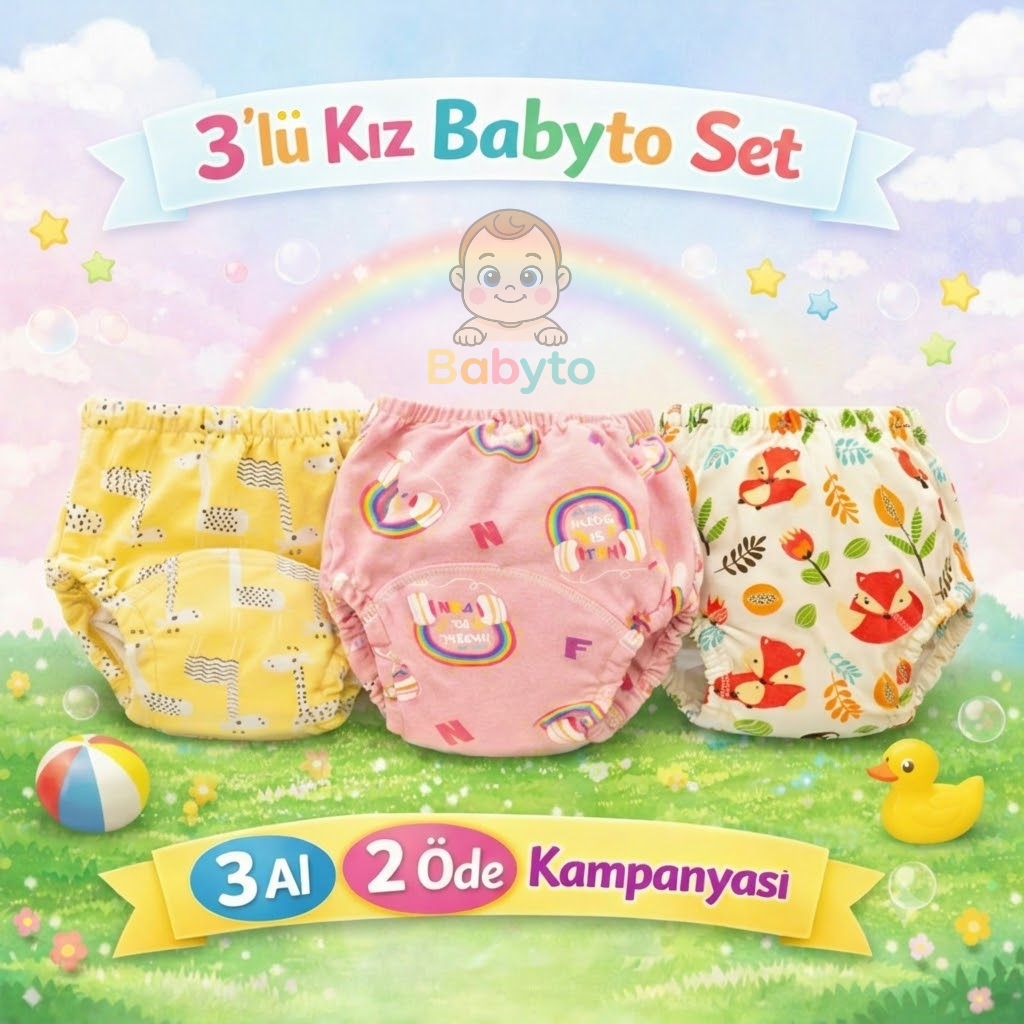 Babyto® Tuvalet Eğitim Külotu (%100 Pamuk)