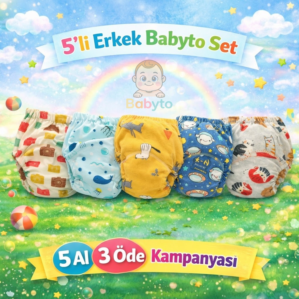 Babyto® Tuvalet Eğitim Külotu (%100 Pamuk)